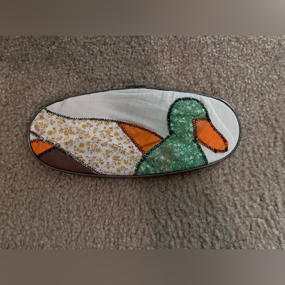 Duck Patterned Embroidery Hoop Wall Hanging